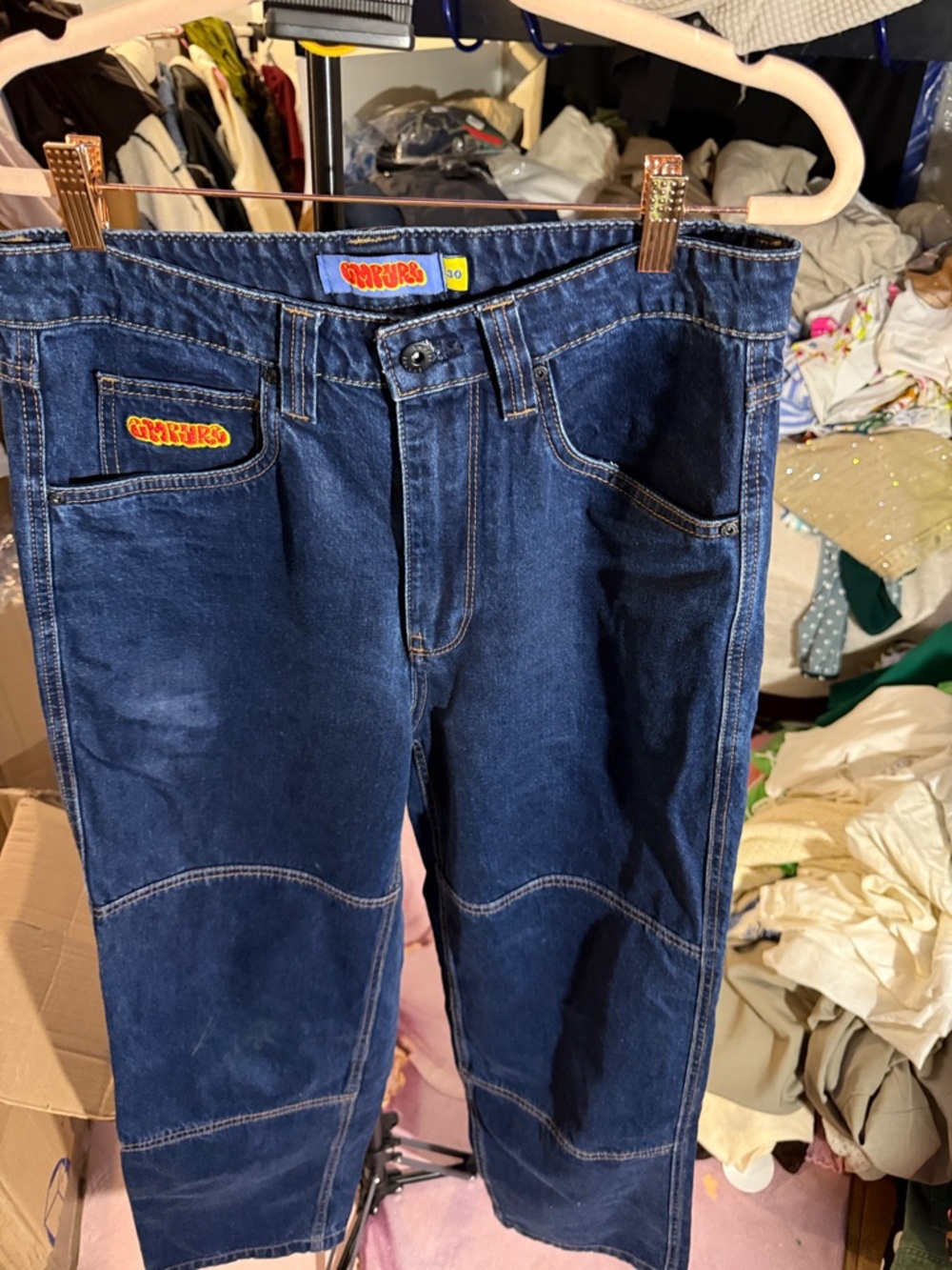 Carefree Men’s Navy Relaxed Jeans by